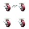 Service Caster 5 Inch Kingpinless Poly on Aluminum Caster Set with Brakes and Swivel Locks SCC SCC-KP30S520-PAR-SLB-BSL-4 - alternate 1